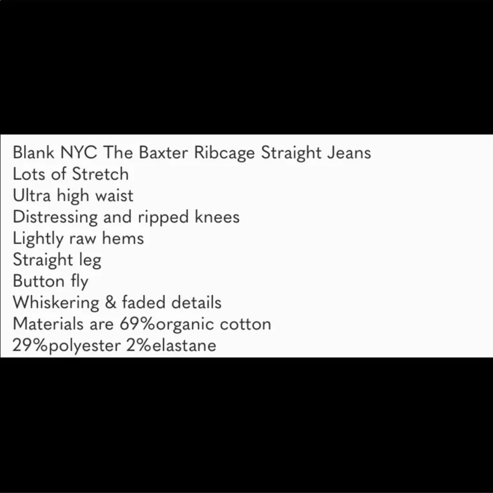 Baxter Ribcage Straight Jeans NWT - Picture 16 of 16